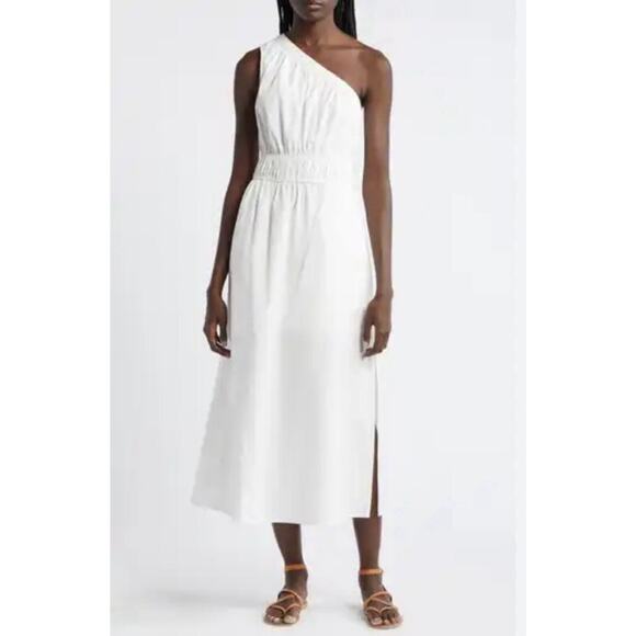 Rails Women's Dress Selani One Shoulder Cotton Size small White MSRP $238.00 - Picture 1 of 5
